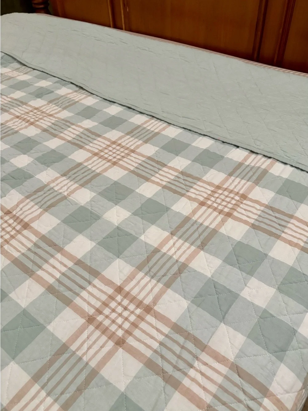 Macy’s Martha Stewart All Cotton Plaid King Quilt $260 Soft & Beautiful ✨